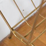 Vintage magazine holder in gold metal