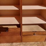 Double curtain filing cabinet