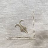 10 serviettes anciennes brodée50x54 cms main - Lin -