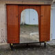 Wardrobe inlaid vintage shelves 50s, mirror