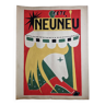 Original vintage advertising poster "La Fête à Neuneu" hand-painted, 50s-60s