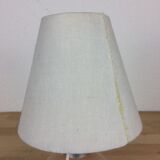 Lampe boule verre rose motif fleurs