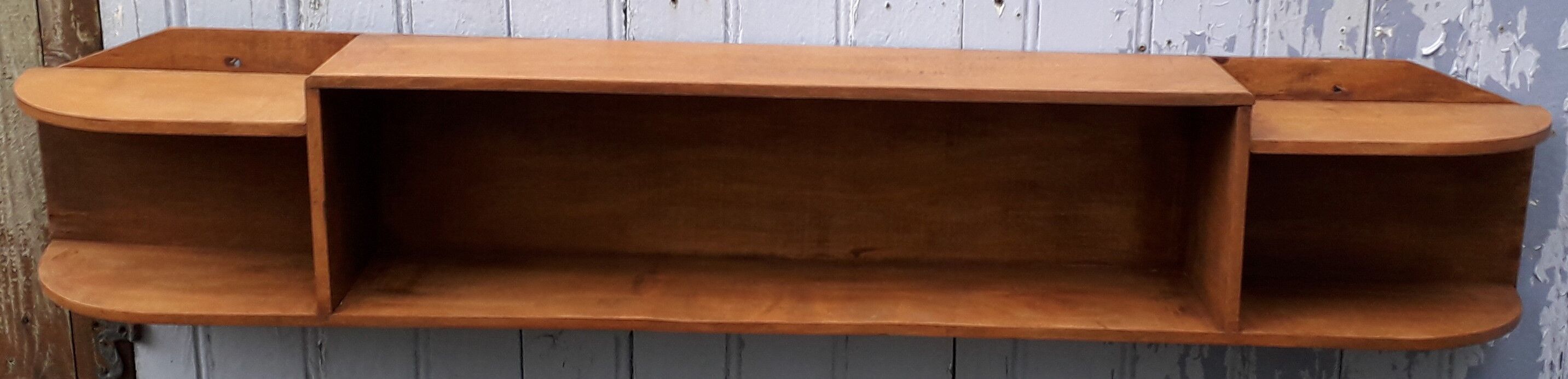 Art deco wooden shelf