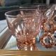 6 late Art Deco rosé glasses – molded star base