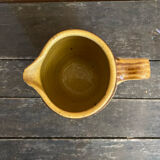 Old pichet terre de feu beige stoneware barrel shape