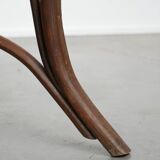 Table d'appoint Thonet ancienne du début du XXe siècle avec un plateau en pierre naturelle