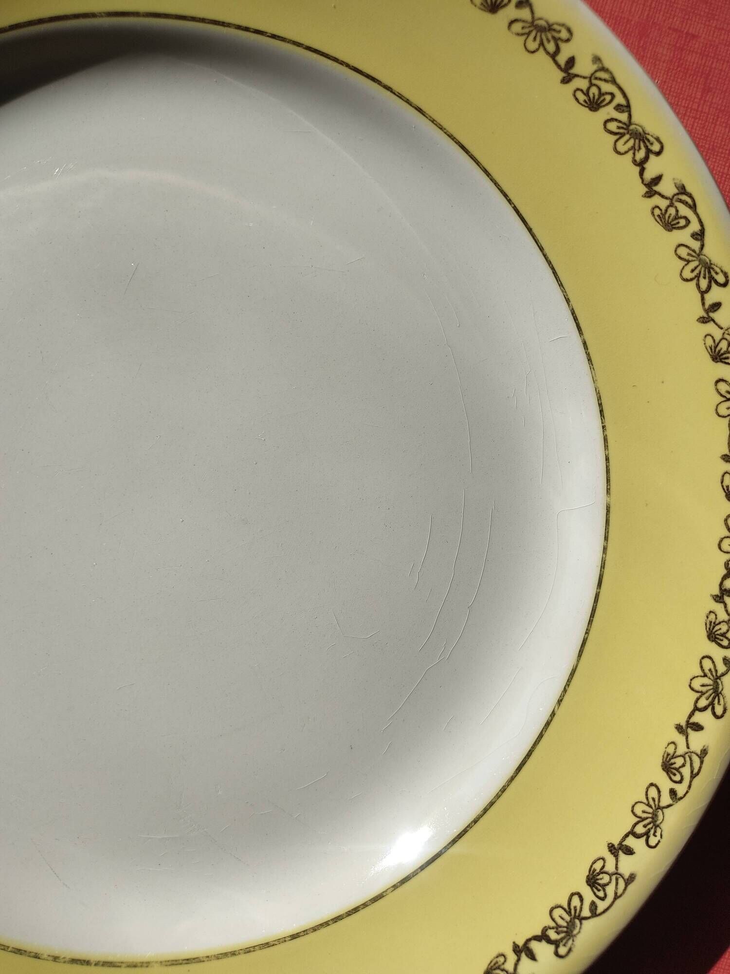 Set of 6 flat plates Luneville, Libourne model, vintage French