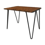 Rattan and metal coffee table by Raoul Guys