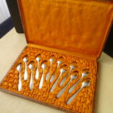 12-spoon box silver metal mocha 12G