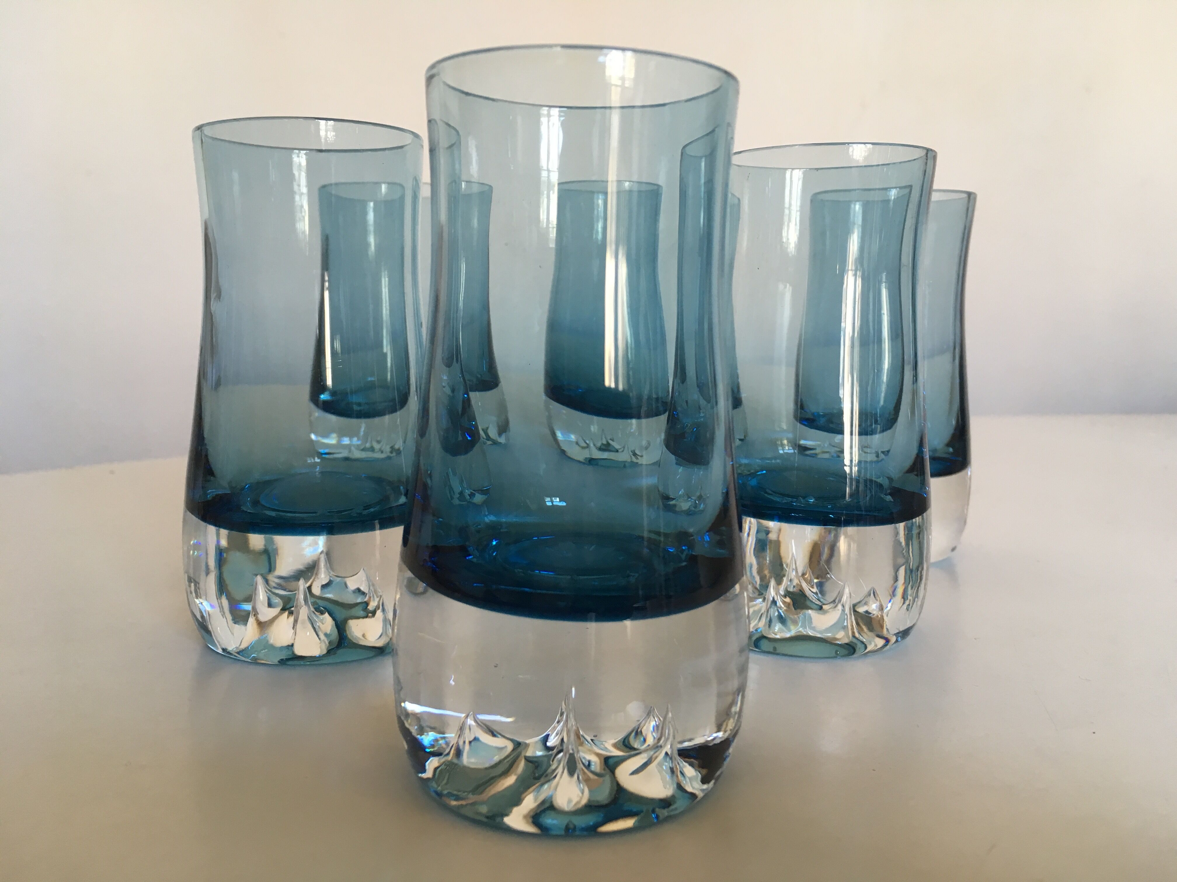 Set of glasses shots 60s Sweden