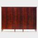 Grande armoire vintage Art Déco à 5 portes en acajou flammé, années 1920