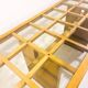 Mid-Century Dining Table, Wood with Glass Top, Italy, 1970s