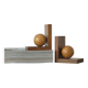 Mid-Century Modern Wooden Bookends, 1950s, Set of 2
