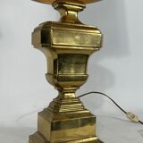 Vintage Large Italian Solid Brass table lamp from 50s