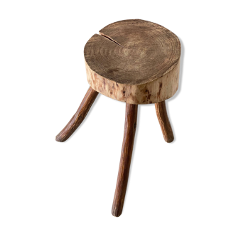 Vintage Brutalist Tripod Stool