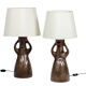 Pair of terracotta lamps, Bastian Le Pemp, 1970s