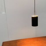 Minimalist cylindrical pendant light from the mid-century in metal by Eila & John Meiling for Louis Poulsen, set of 3.