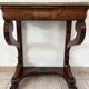 Console d'époque Louis-Philippe, placage d'acajou et marbre
