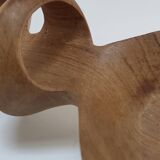 Vintage sculptural wooden pocket tray