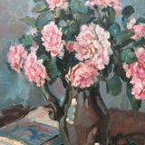 Still life bouquet of flowers oil painting