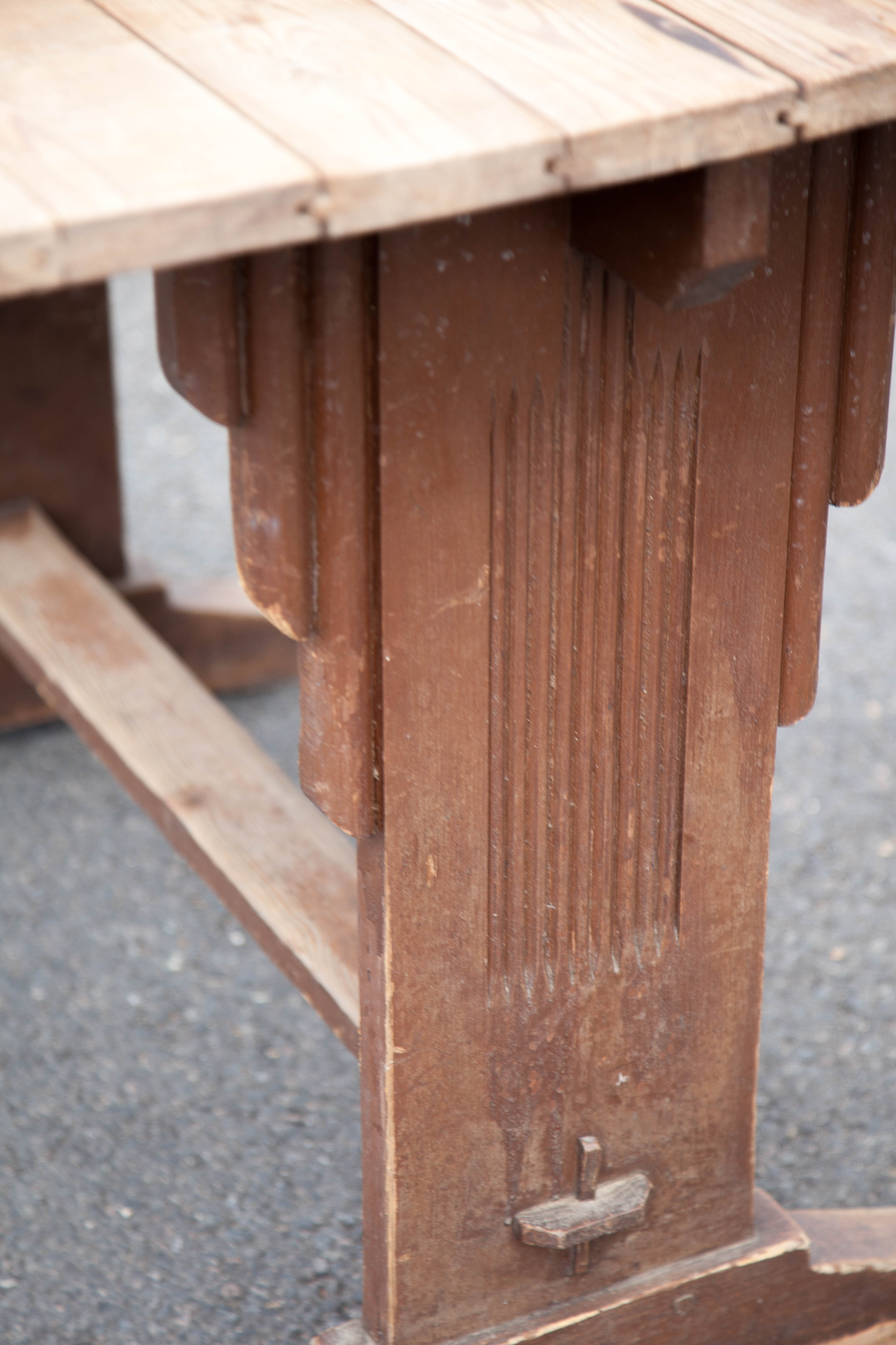 Vintage wood bistro table