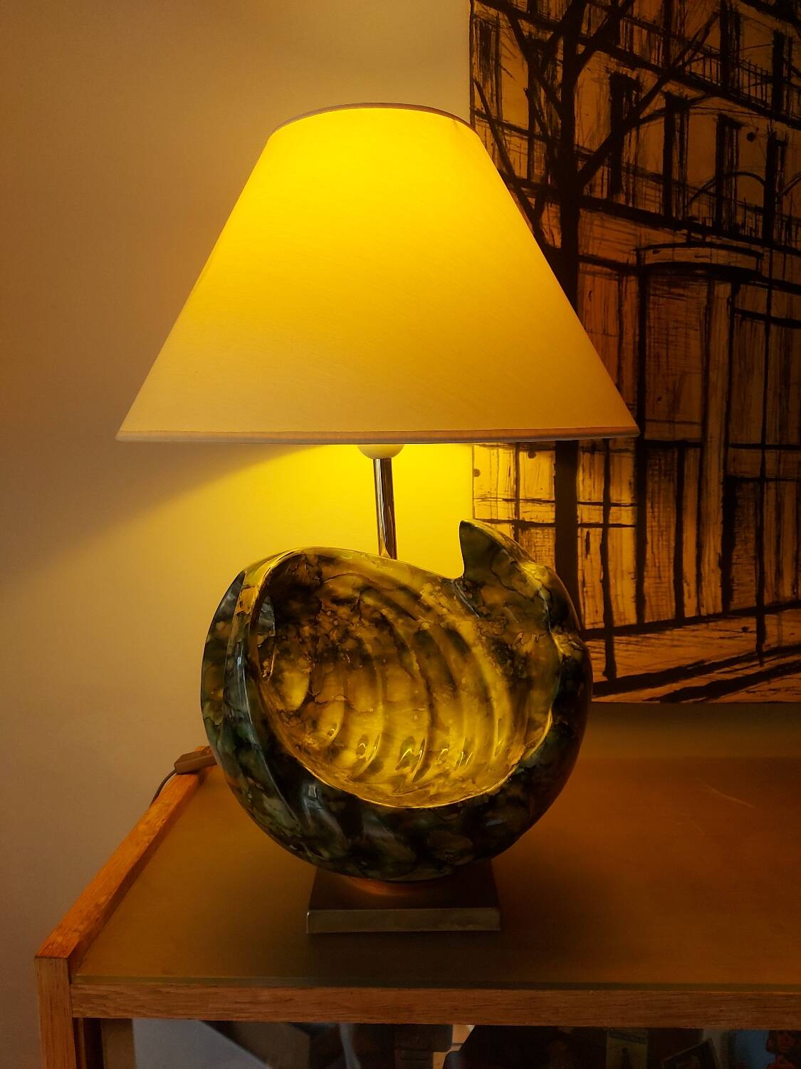 80's Neptune ceramic lamp