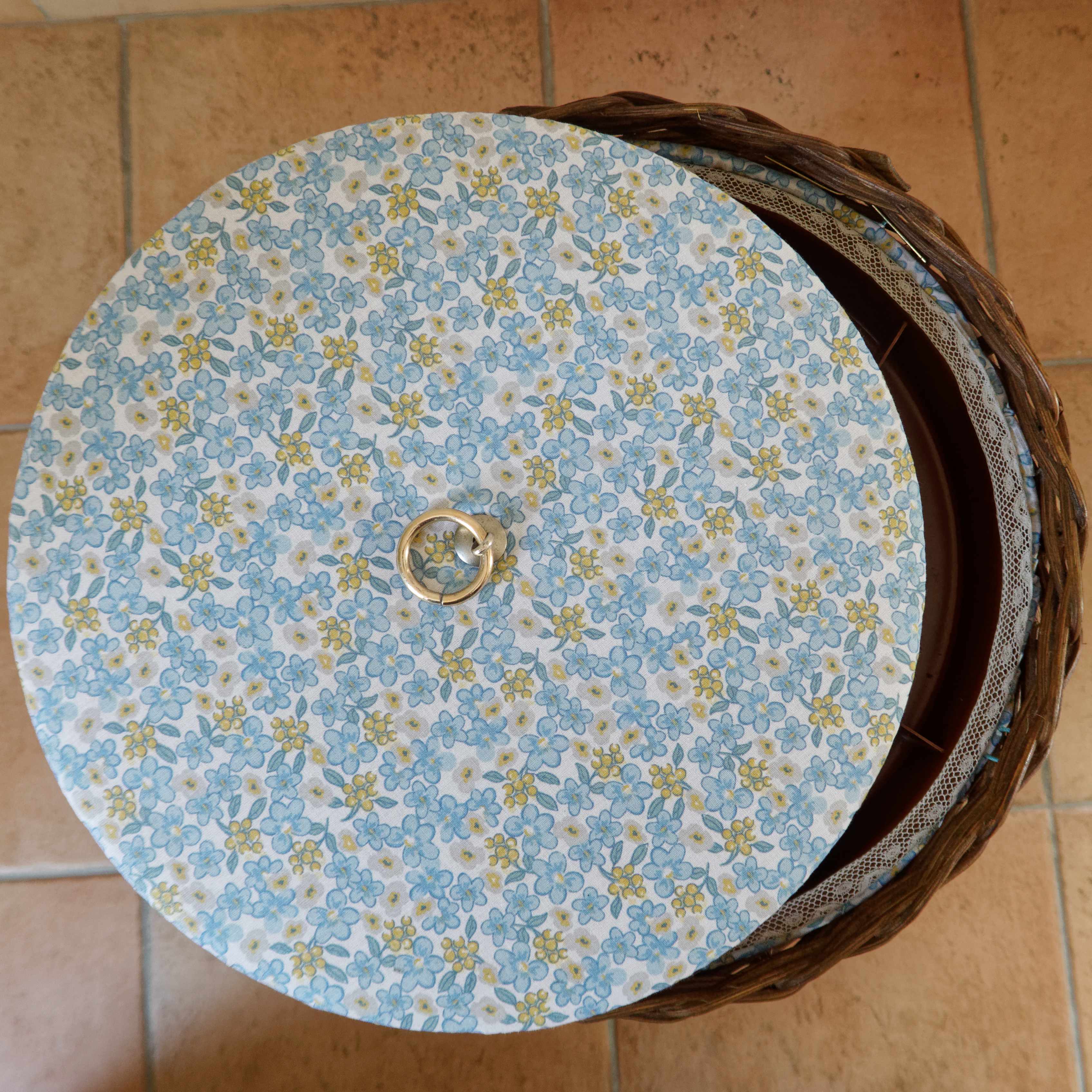 Vintage wicker worker 70s