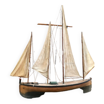 Bateau en bois des années 1920, 157cm de long