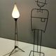 Midcentury Opaline Glass and Iron Floor Lamp by Stilnovo, Italy