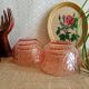 Lot de 6 coupelles  en verre rose vintage