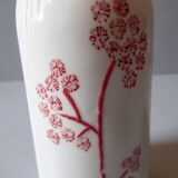 Porcelain vase and biscuit decorated with flowers