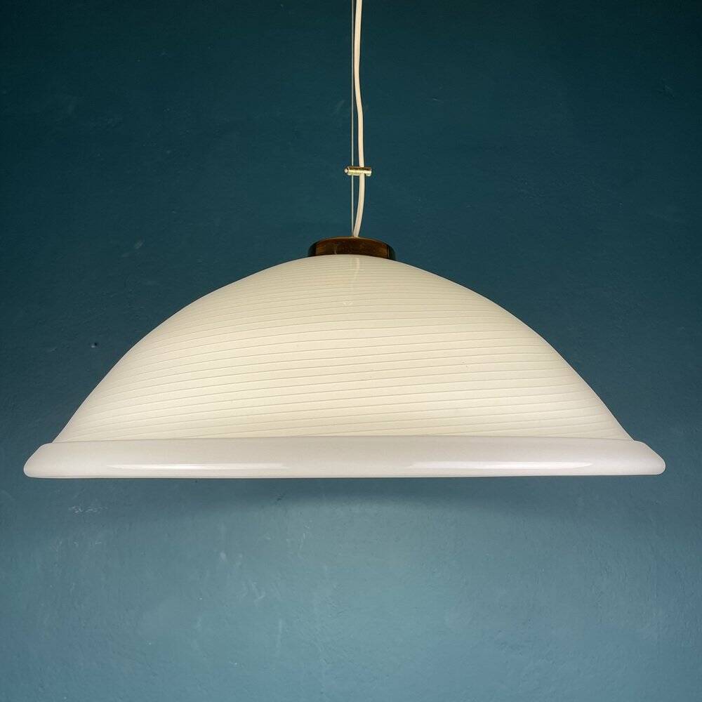 Large swirling Italian Murano glass pendant lamp, 1980s.