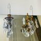 Louis XV wall lights in gilded bronze with pendants, mid-20th century / n°2