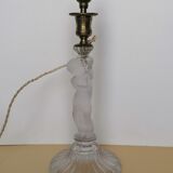 Lamp foot putti torch with baccarat
