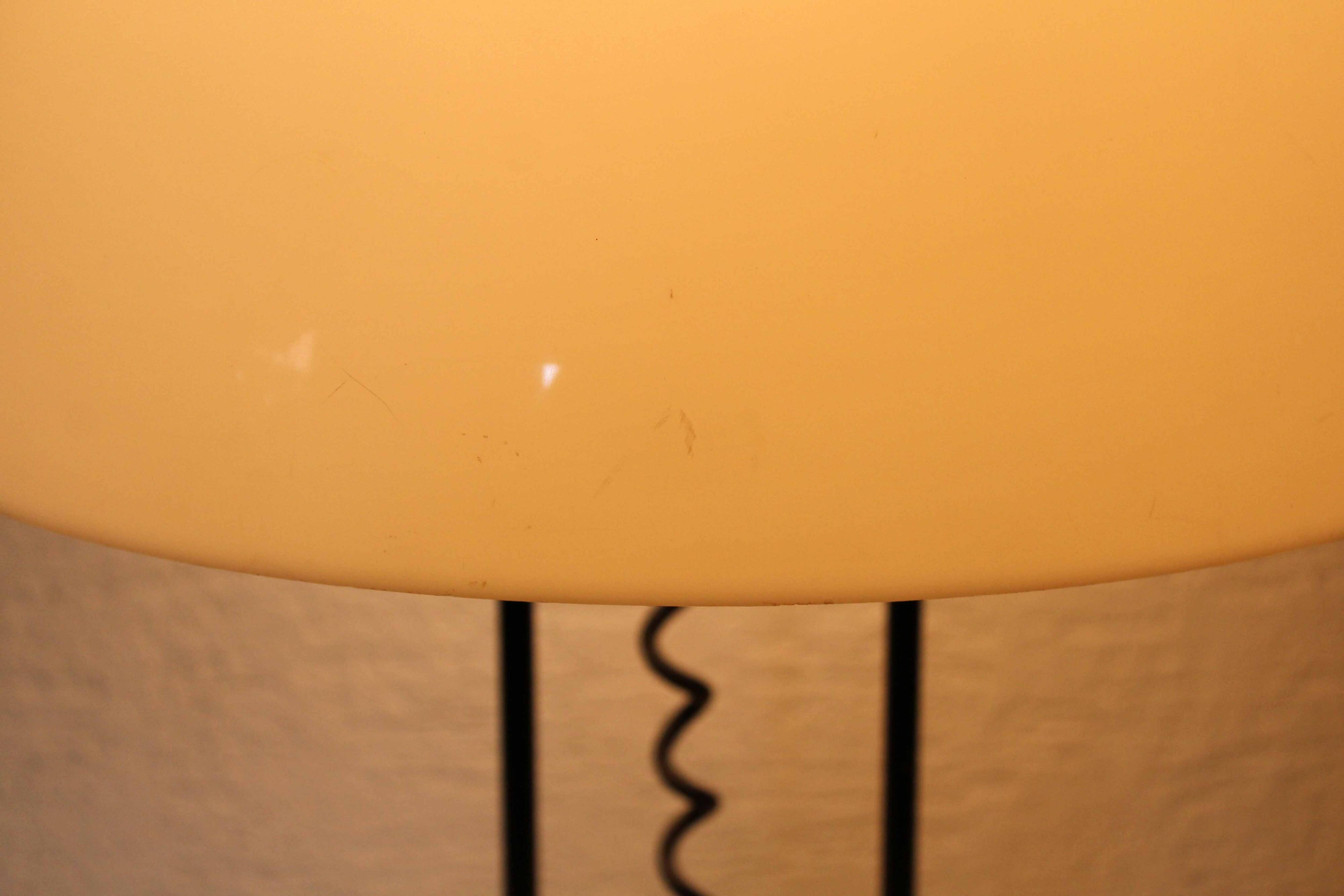 Lampe champignon en métal et acrylique 1980