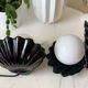 Black ceramic shell lamp