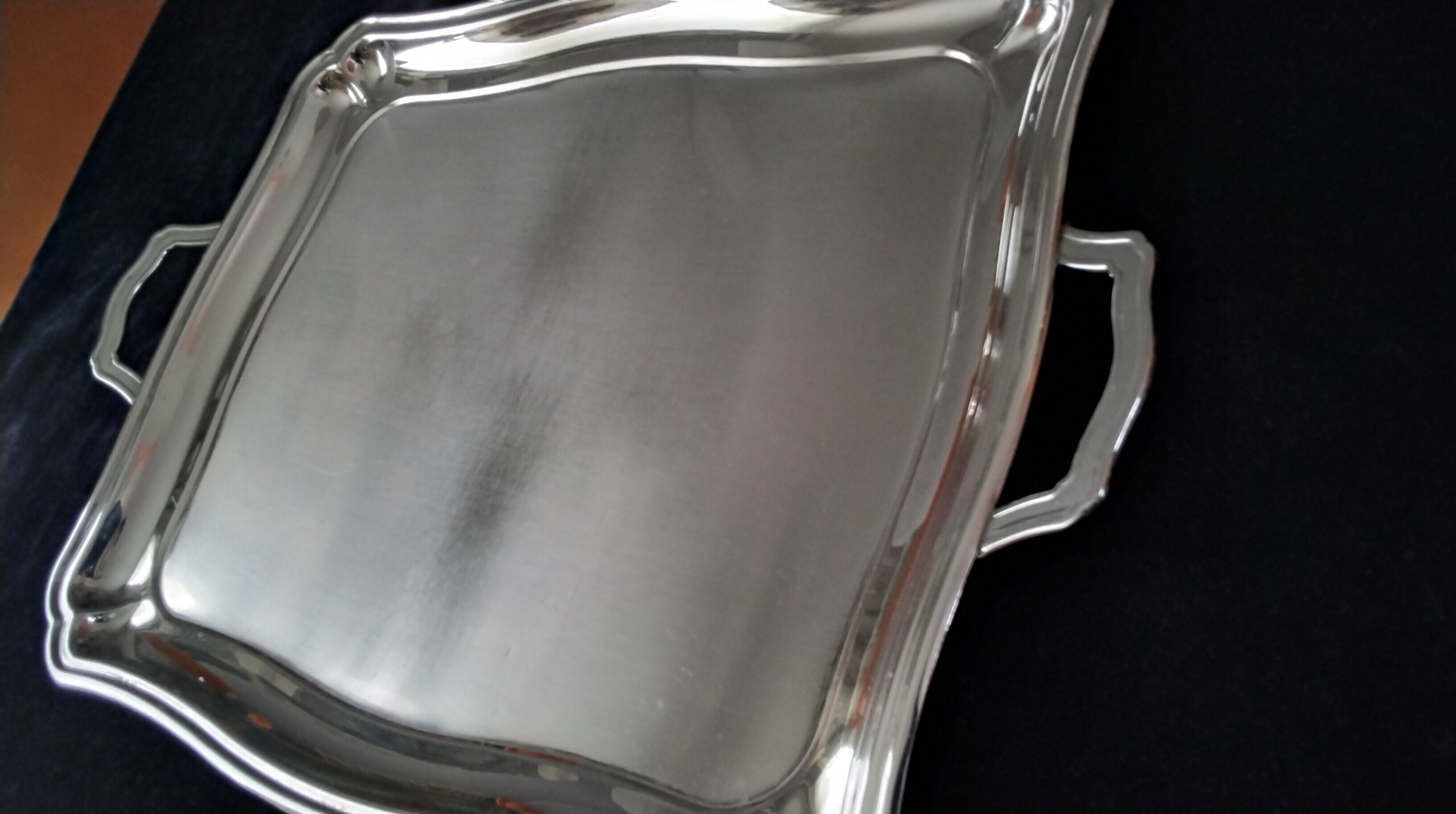 Stainless steel serving tray 38 x 45.5 cm