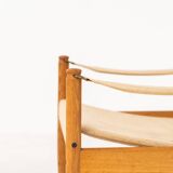 Oak safari chair & ottoman by Niels Eilersen for Erik Wørts