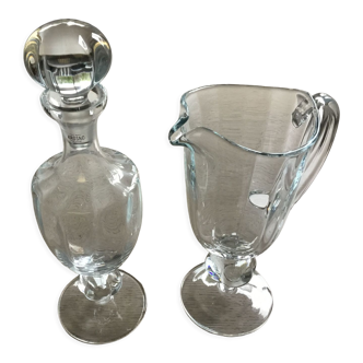 Wine carafe and water pitcher set
