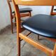 Set of 4 vintage Scandinavian chairs with Skaï seat