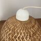 Vintage rattan flower pendant