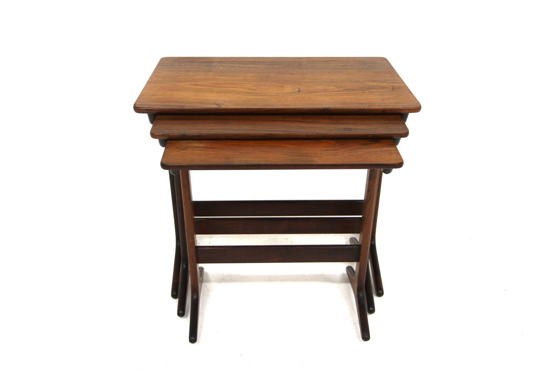Rosewood nesting table, Erling Torvits, Heltborg Møbler Domus Danica, Denmark, 1960