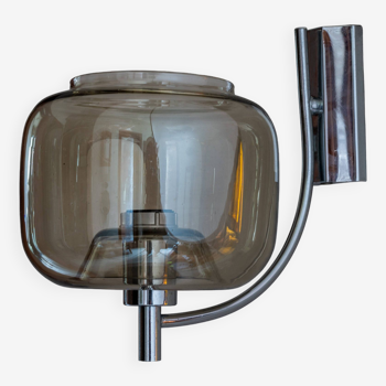 Space age smoked glass wall light 1970s