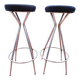 Pair of high stools Chrome Eiffel Vintage 60s