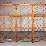 Vintage Rattan room divider or room divider made in Italy 1960