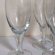 Six verres à pieds en verre soufflé XXL
