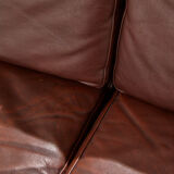 Danish leather sofa set by Arne Wahl Iversen for Komfort