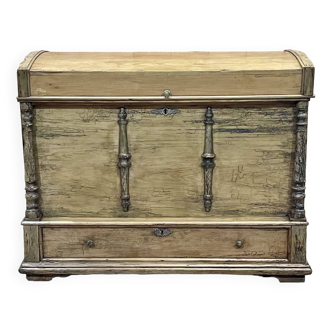 19th century domed fir chest from Eastern Europe