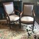 Pair of Directoire period mahogany armchairs
