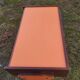 Mahogany and formica console desk, 70s design.